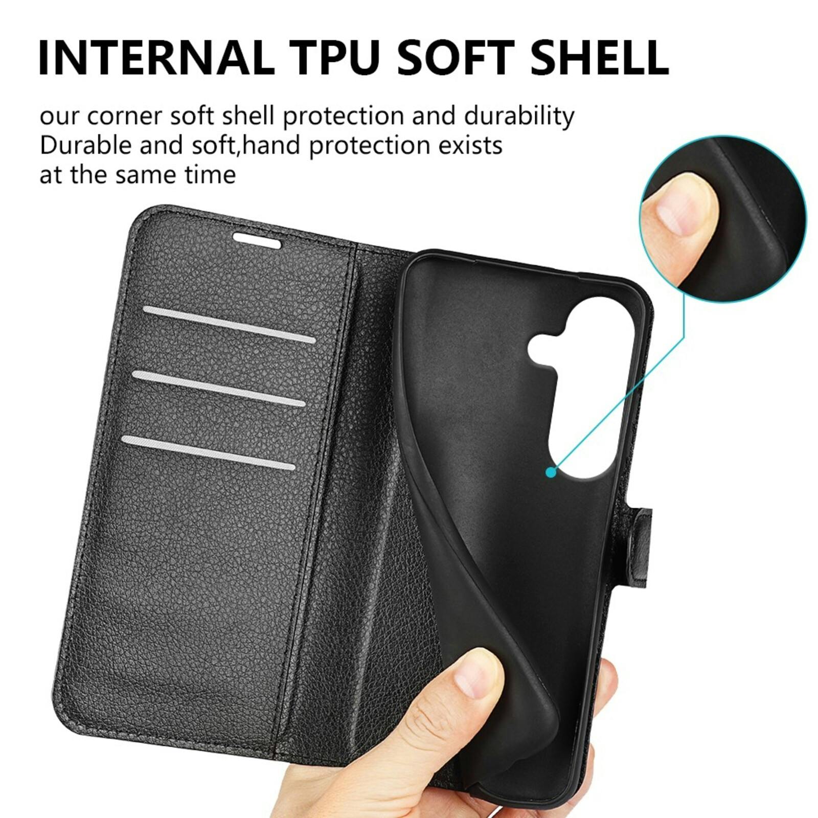 Amorus Samsung Galaxy S26 Slim-Fit Bookcase Hoesje Zwart