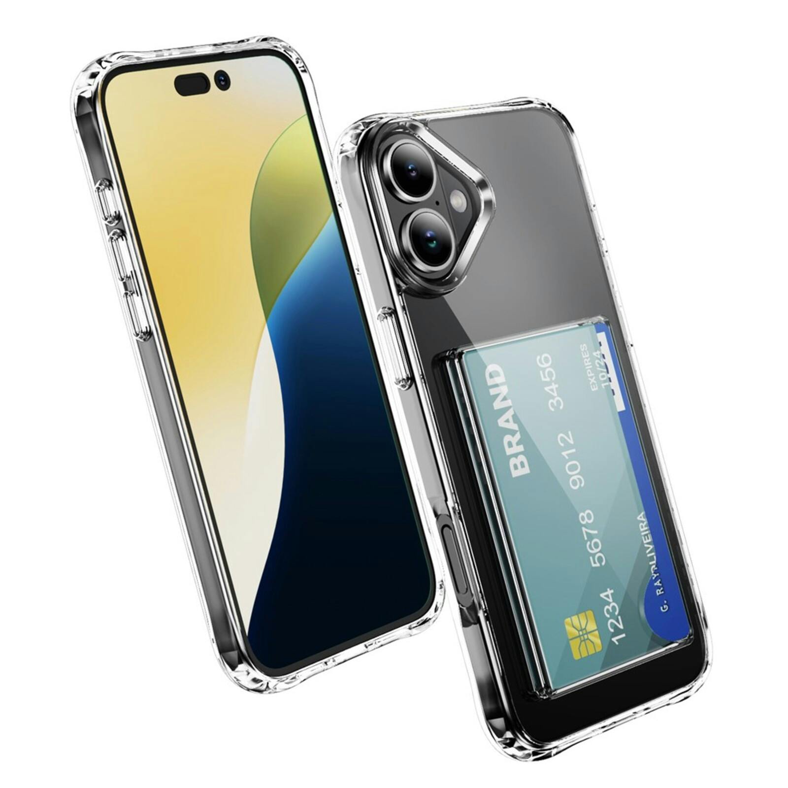 CaseBody Apple iPhone 17 Shockproof Hoesje met Pasruimte Transparant