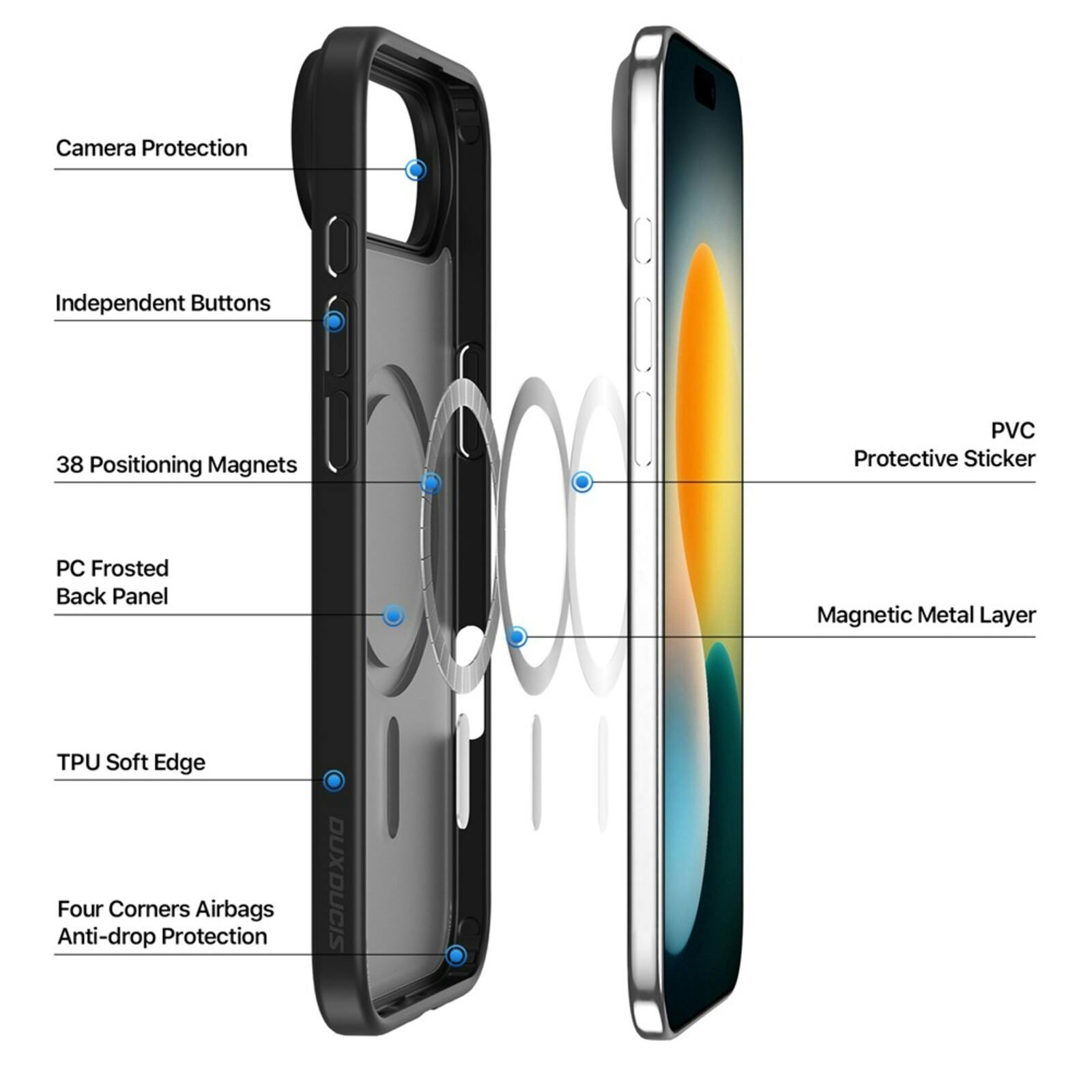 DUX DUCIS Apple iPhone 17 Air Mat MagSafe Hoesje Zwart