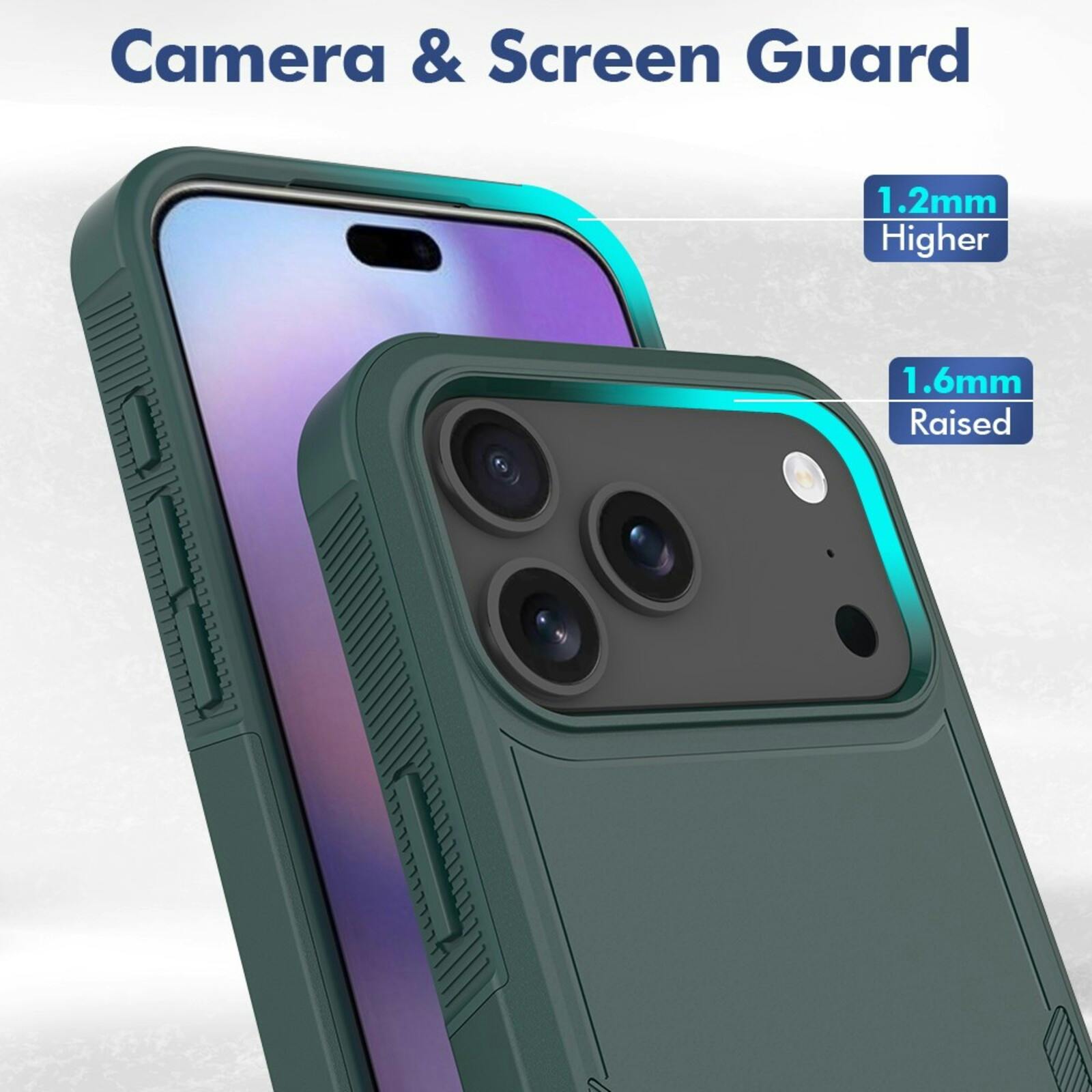 CaseBody Apple iPhone 17 Pro Max / 18 Pro Max Rugged Armor Back Cover Groen