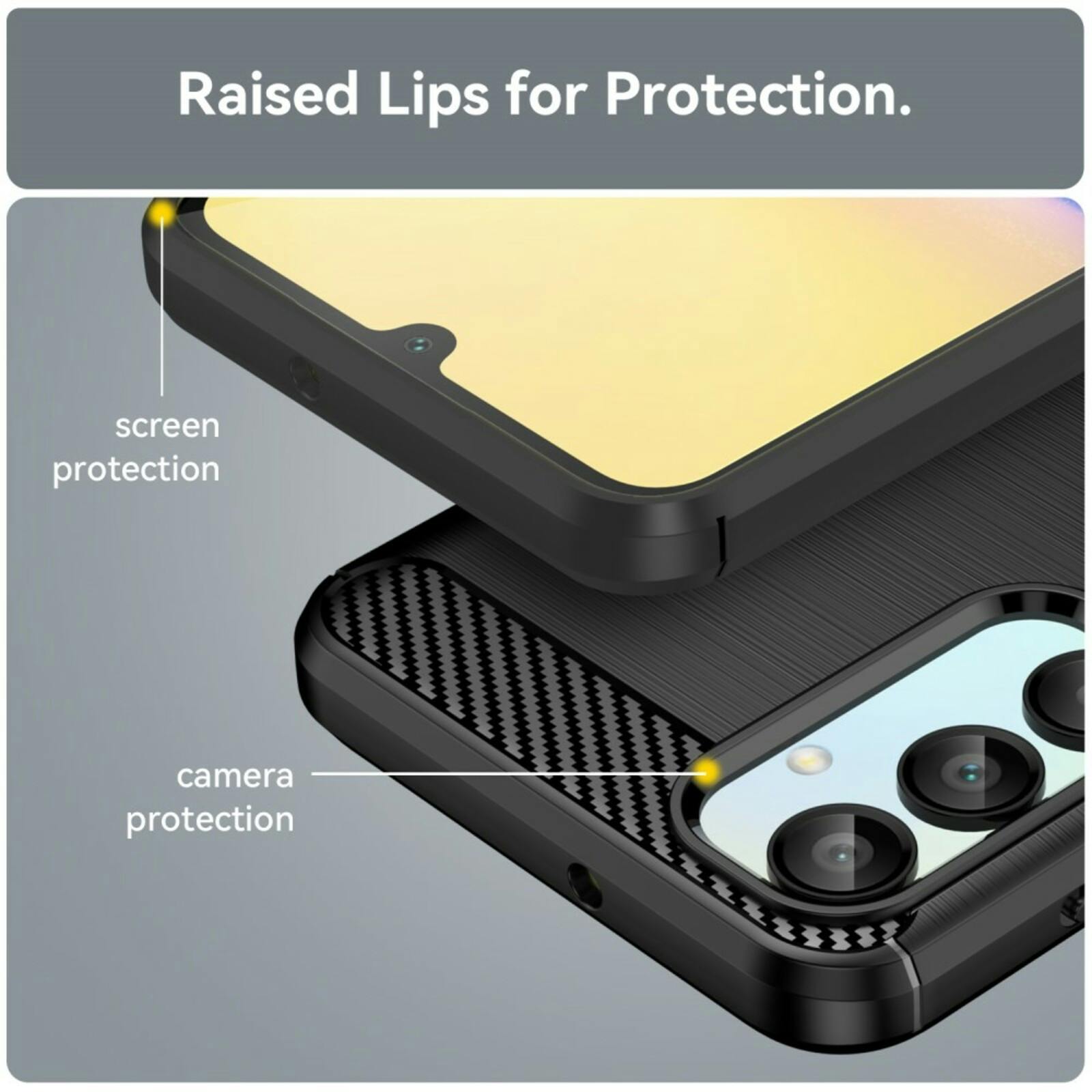 Mocaa Samsung Galaxy A16 Schokbestendig Hoesje Zwart