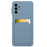 CaseBody Samsung Galaxy A13 4G Telefoonhoesje met Kaarthouder Grijsblauw
