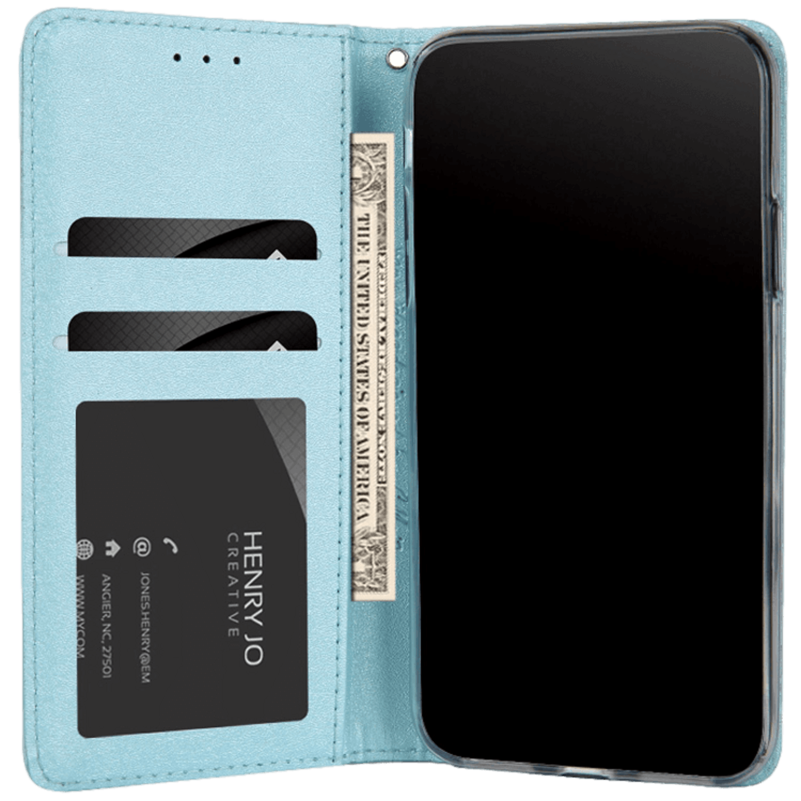 CMAI2 iPhone Xs / X Silk Series Slank Bookcase Hoesjegroen Blauw