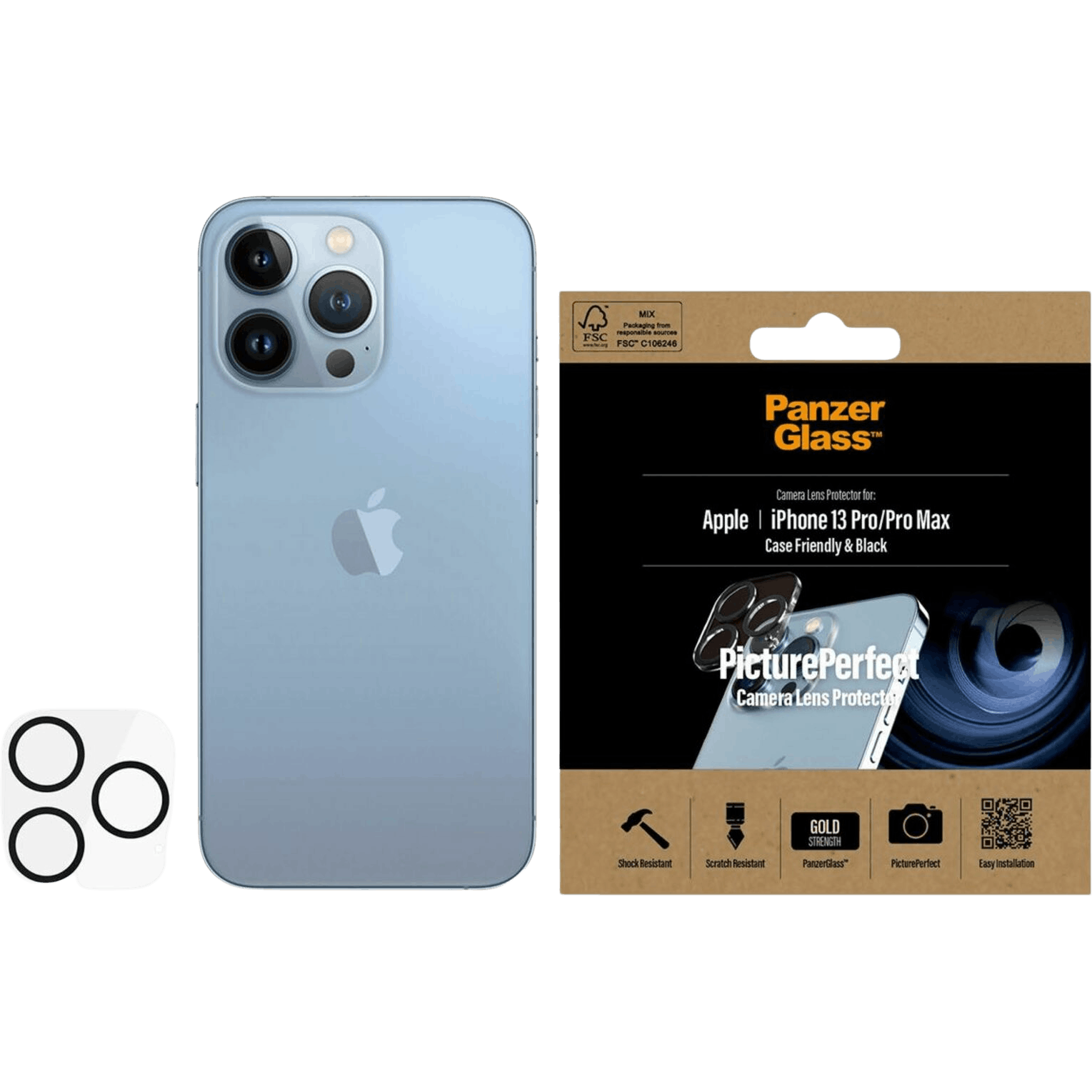 PanzerGlass iPhone 13 Pro Max Bundel Screenprotector + Glazen Camera Screenprotector