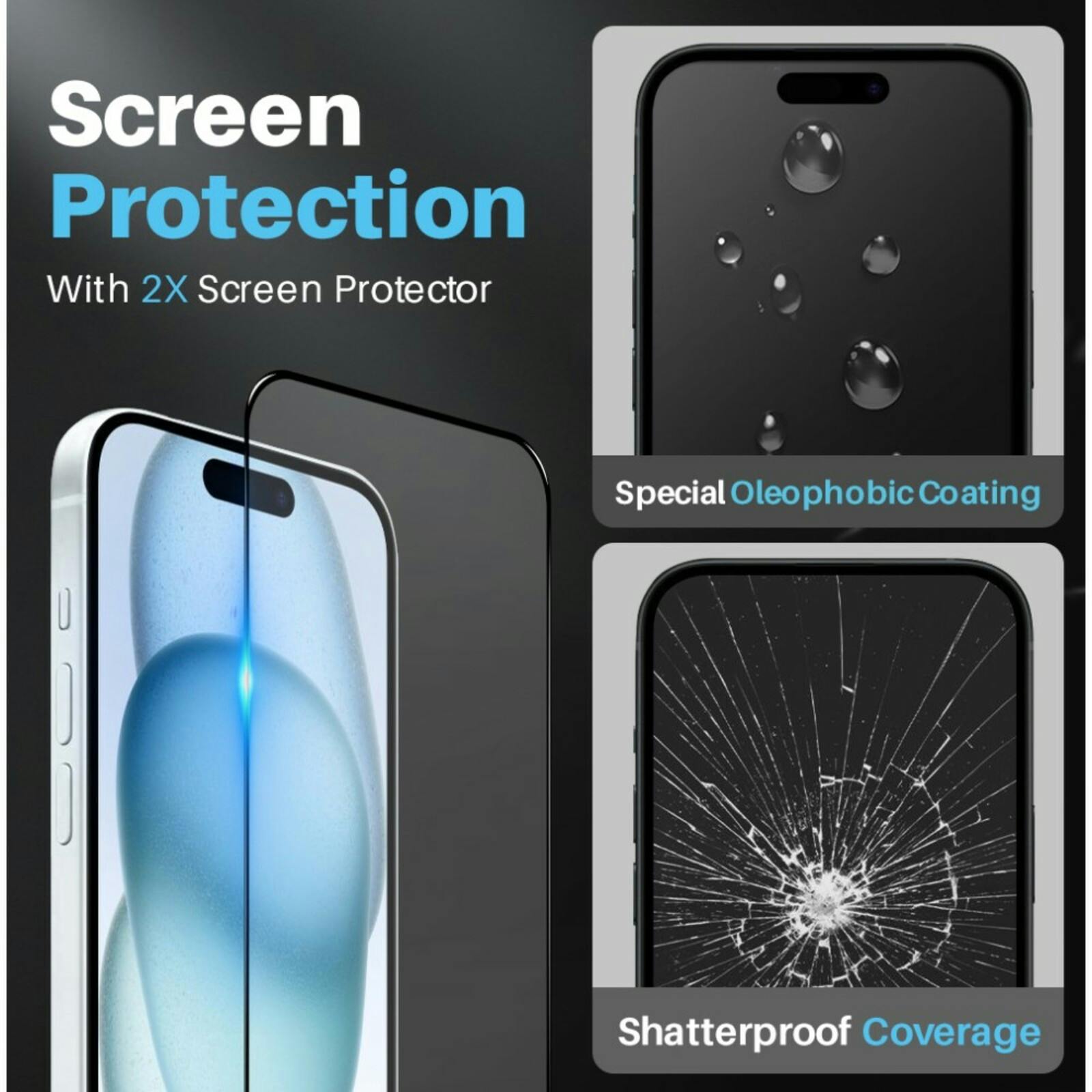 Northjo iPhone 15 Plus 5-in-1 Protection Bundel Transparant