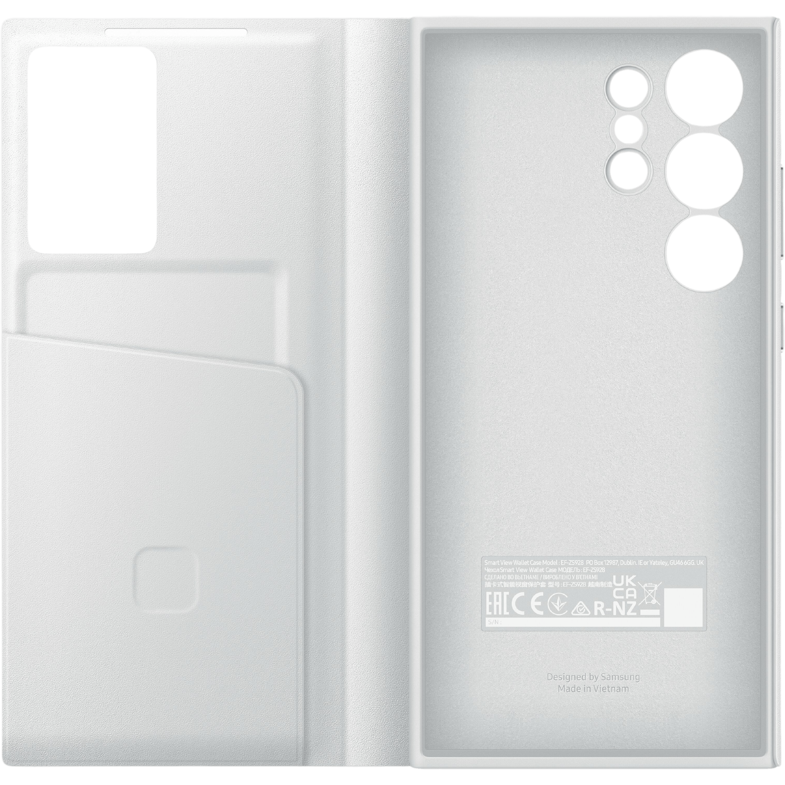 Samsung Galaxy S24 Ultra Smart View Portemonnee Hoesje Wit