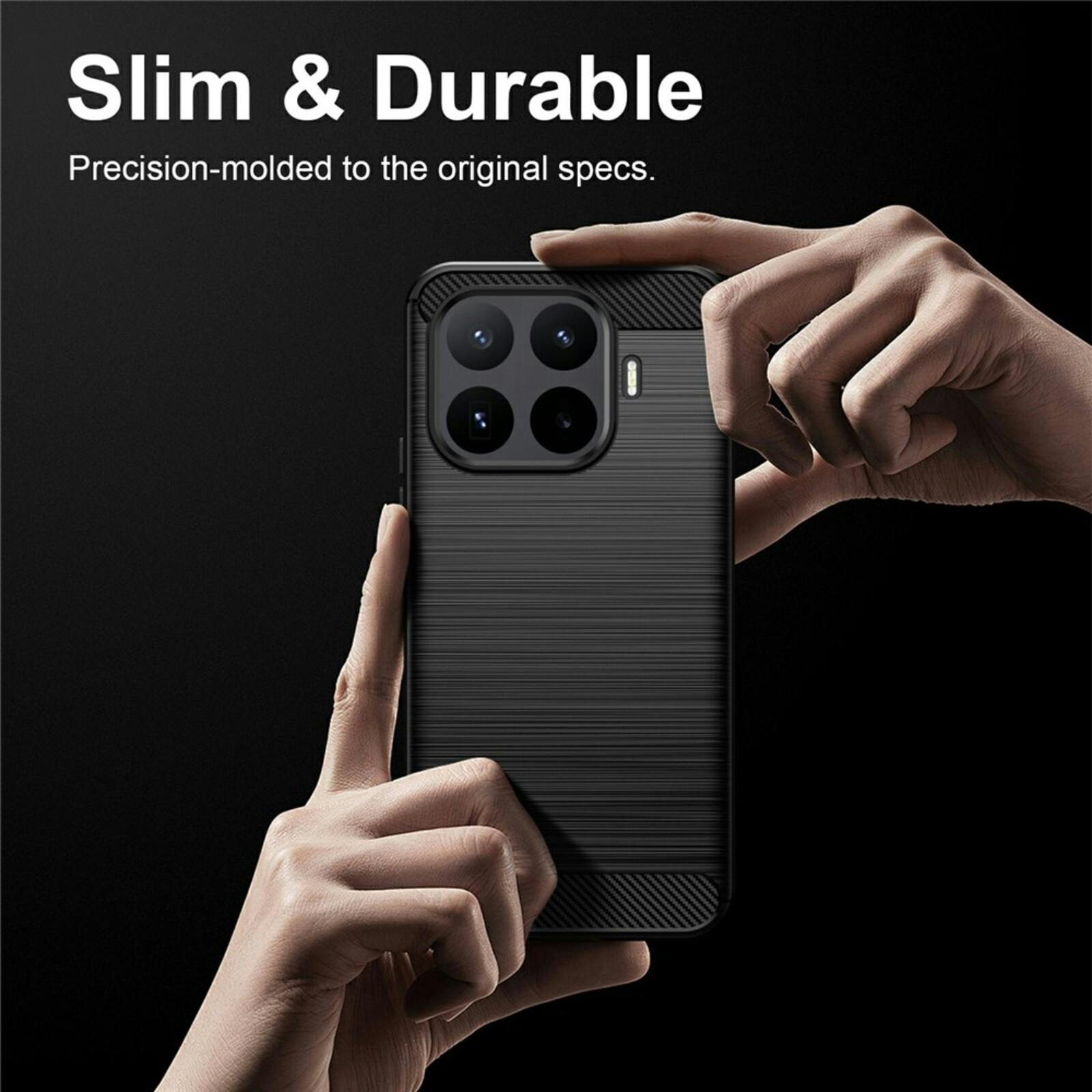 Mocaa Xiaomi 17T Pro Brushed Beschermhoesje Zwart