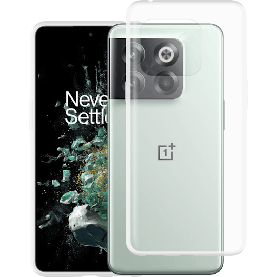 Just in Case OnePlus 10T Siliconen (TPU) Hoesje Transparant - Voorkant & achterkant