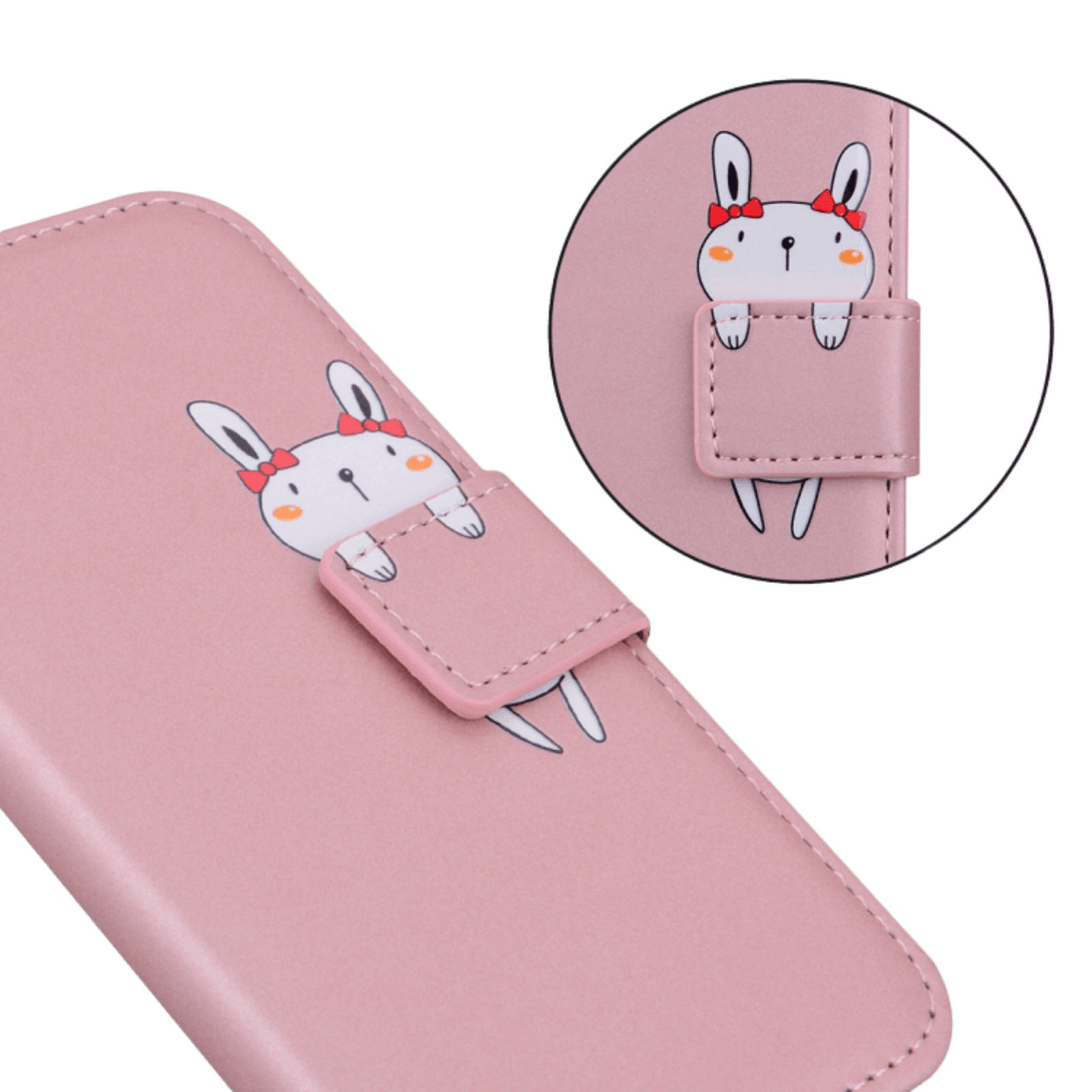 Mocaa Samsung Galaxy A71 Creature Series Bookcase Bunny Roze