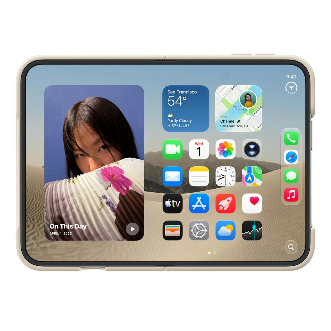 Apple iPhone Duo Hoesje Zand