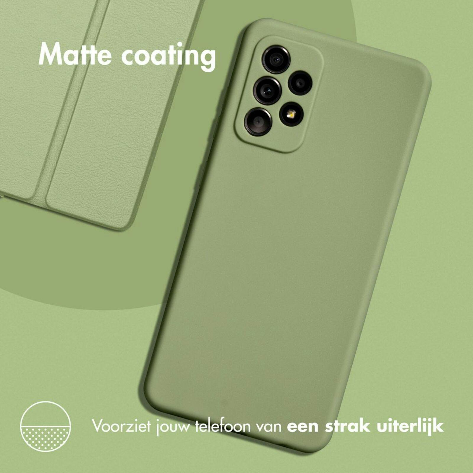 Kees Galaxy A53 Telefoonhoesje Olijfgroen