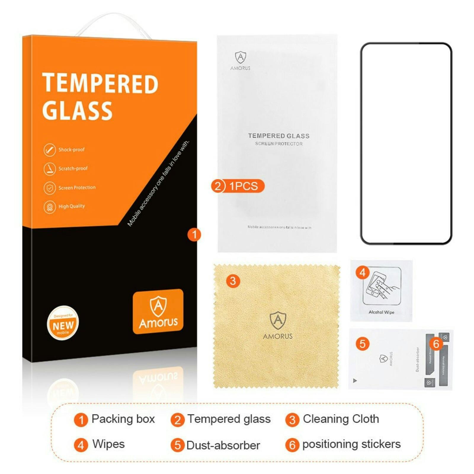 Amorus OnePlus Nord 4 Full Screenprotector Gehard Glas Transparant