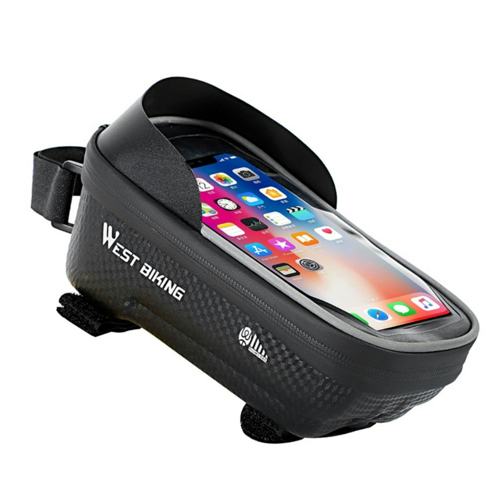 West Biking Waterproof Telefoonhouder Fiets Zwart
