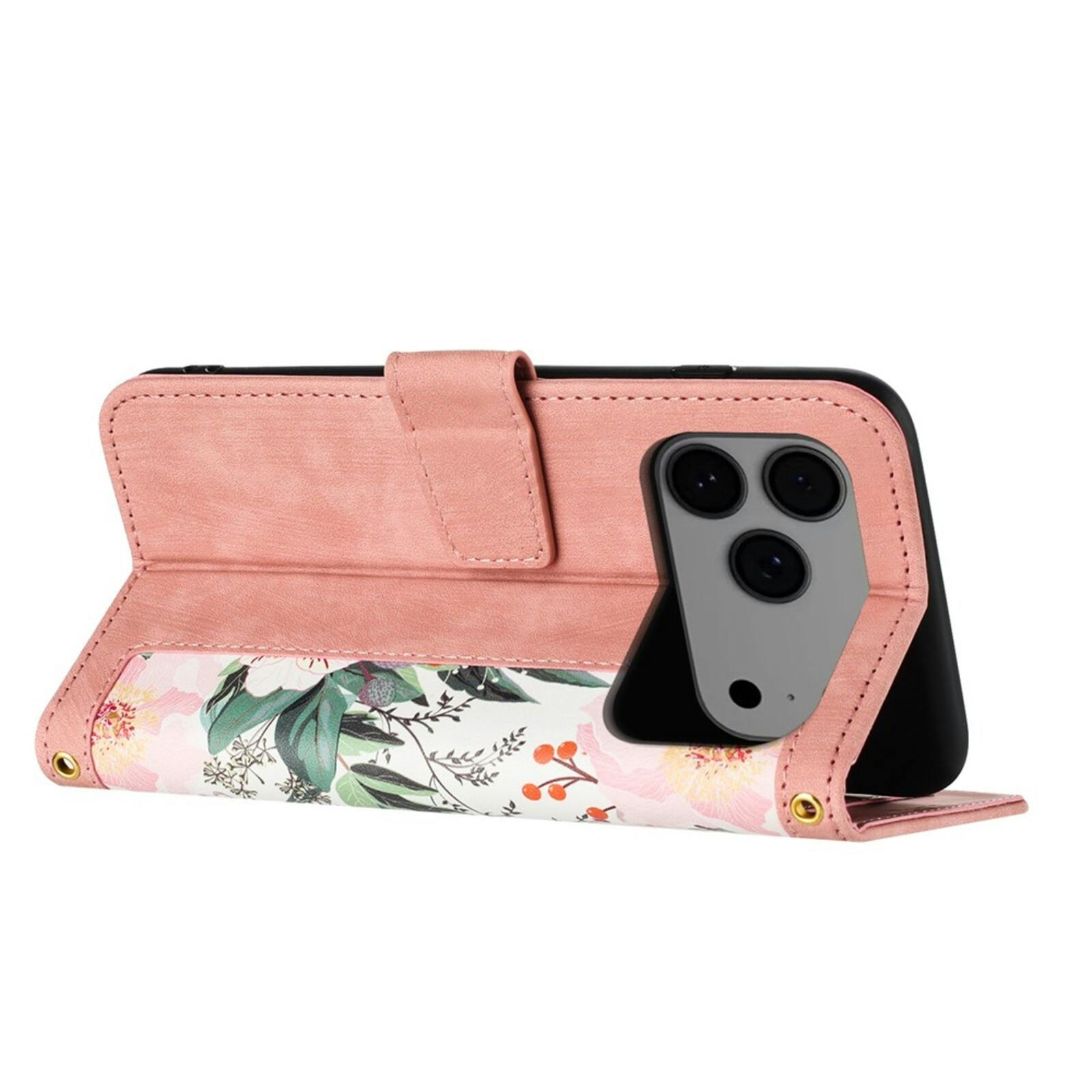Mocaa Apple iPhone 17 Pro Max Floral Series Bookcase Roze