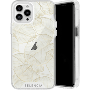 Selencia iPhone 13 Pro Max Trendy Hoesje Botanisch Goud - Voorkant