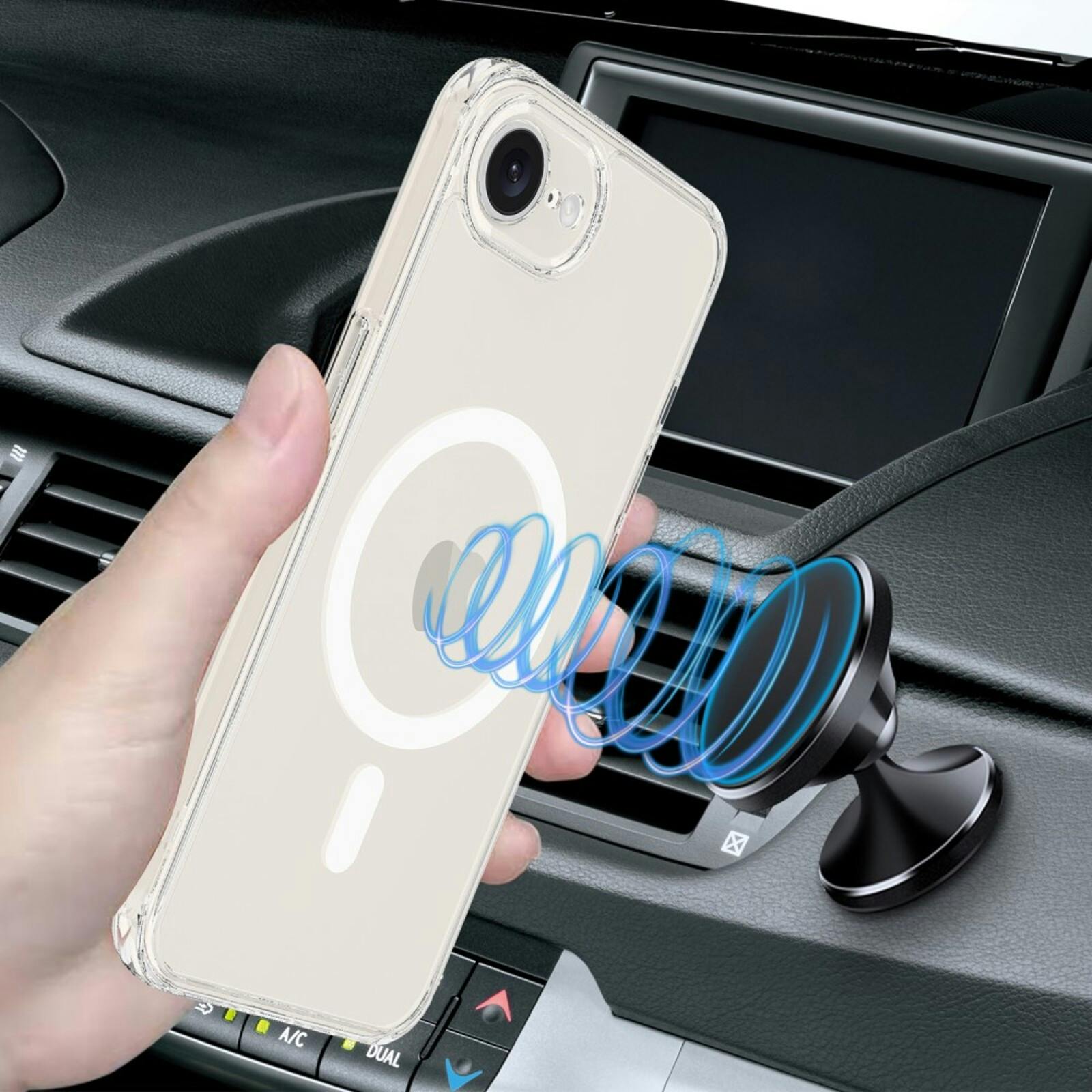 CaseBody Apple iPhone 16e MagSafe Airbag Hoesje Transparant