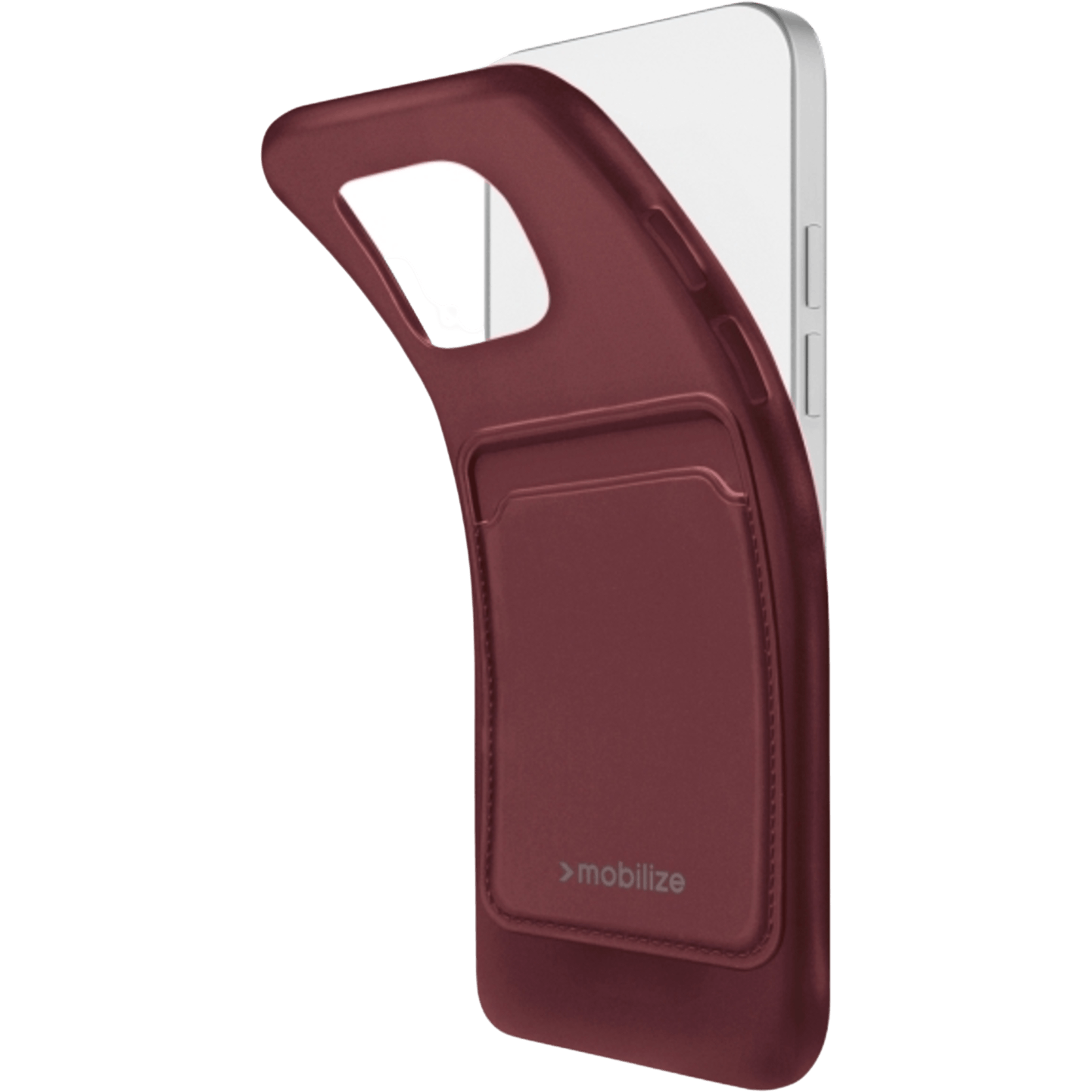Mobilize iPhone 14 Hoesje met Kaarthouder Bordeaux - Voorkant