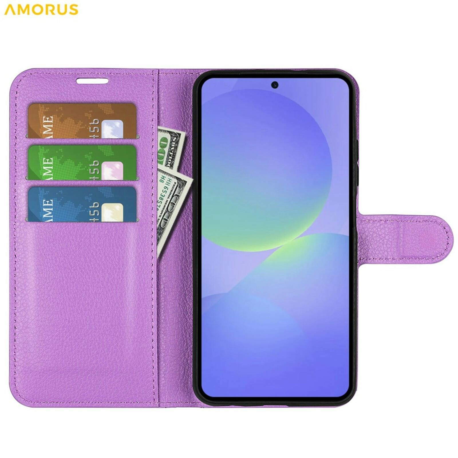 Amorus Samsung Galaxy A37 Bookcase Hoesje Paars