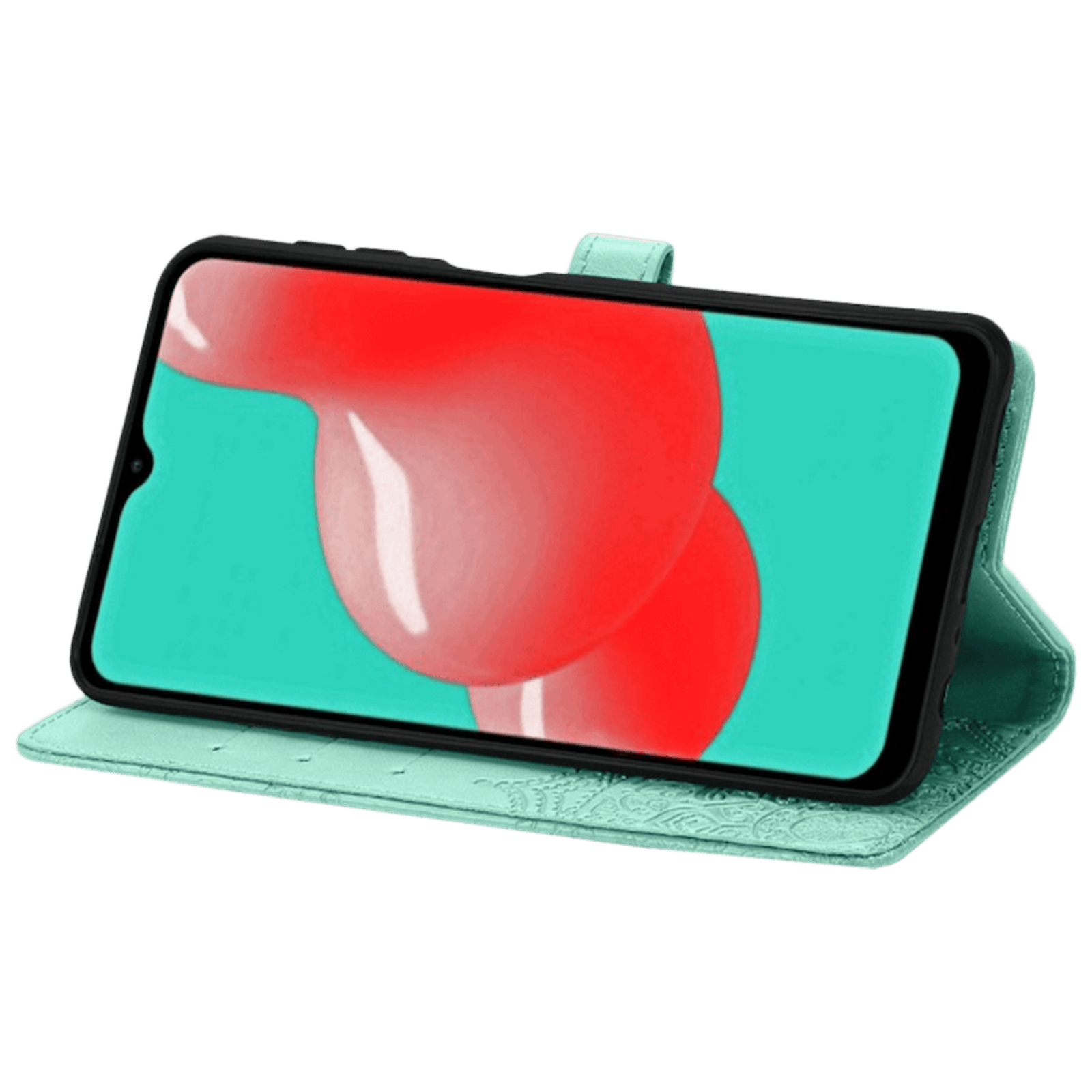 Comfycase Samsung Galaxy A32 Mandela booklet telefoonhoesje Groen