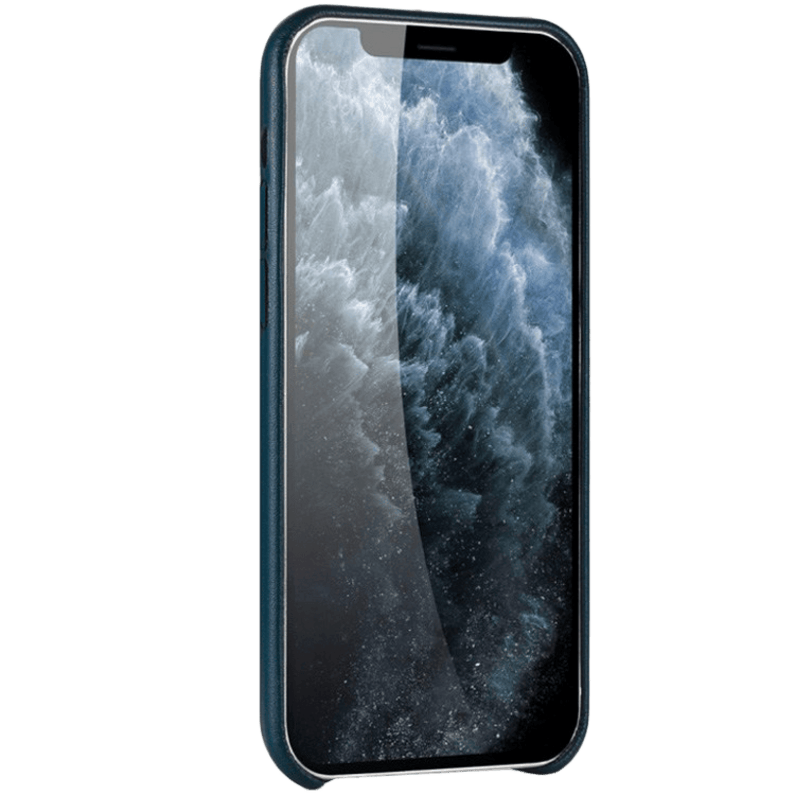 Mocaa Iphone 12 Mini Slim-Fit Hoesje Lederlook Blauw