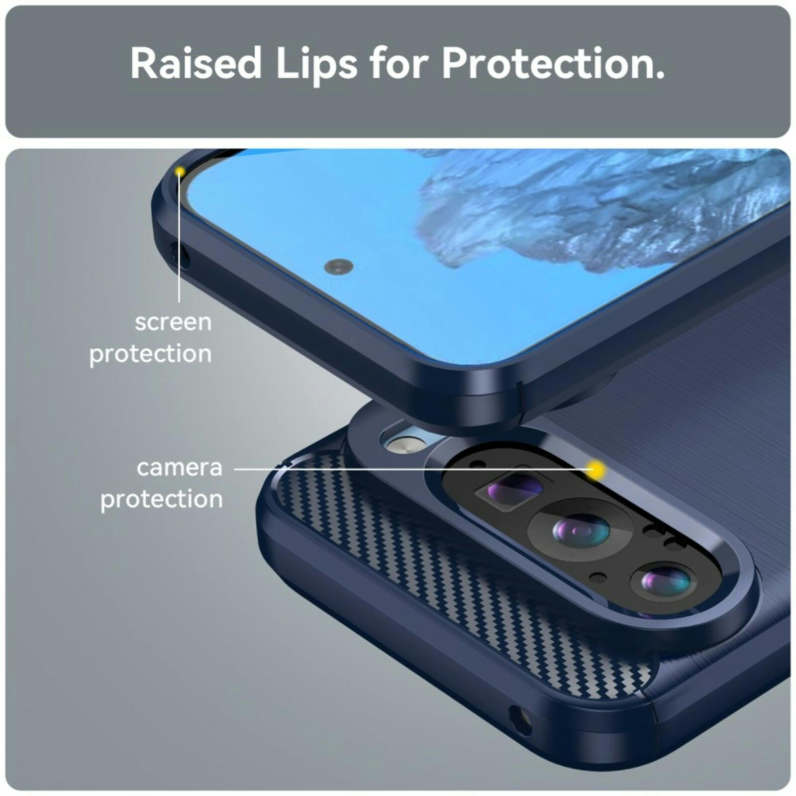 Mocaa Google Pixel 9 / Pixel 9 Pro Schokbestendig Hoesje Blauw