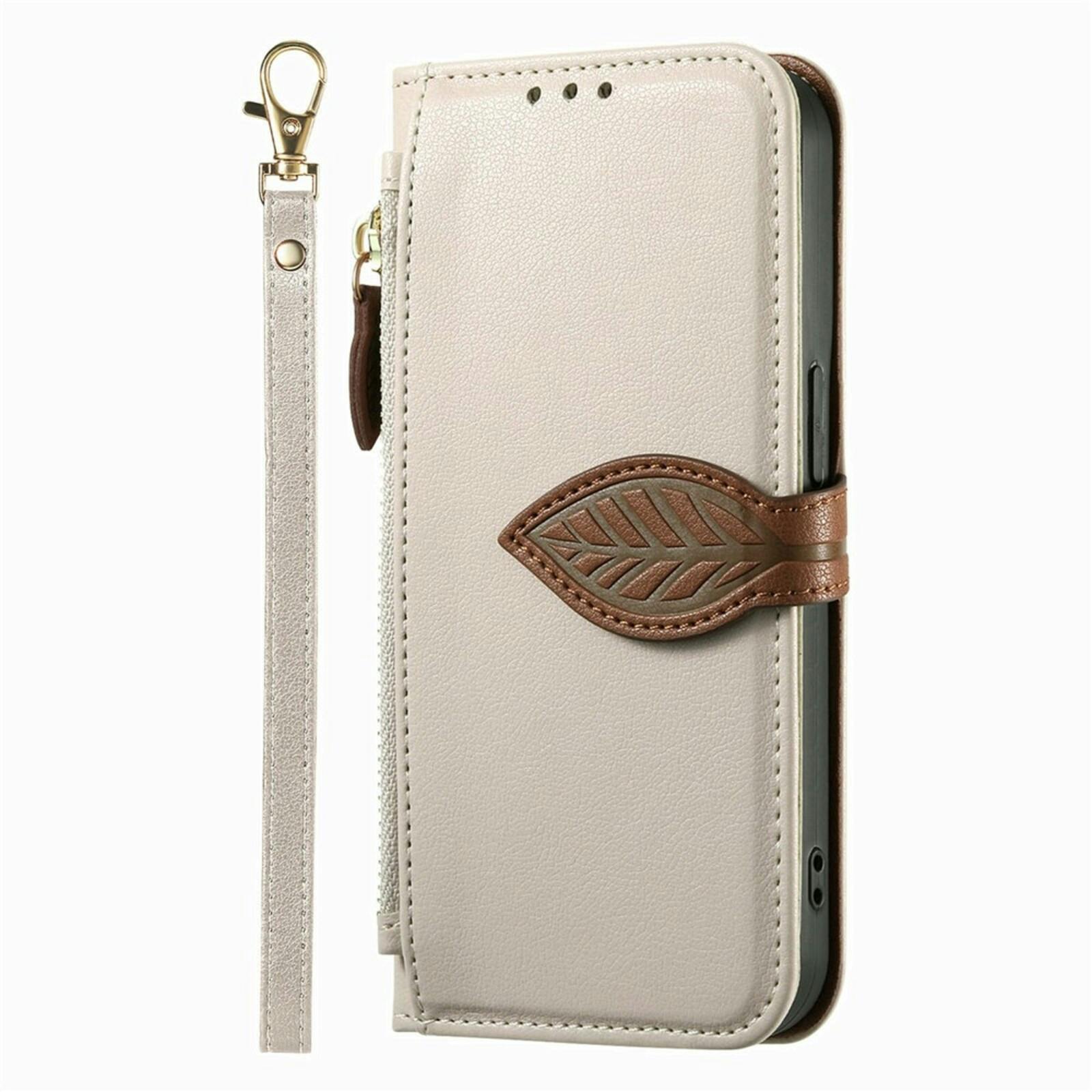 Comfycase Samsung Galaxy S26 FE Book Case met Bladsluiting en Polsband Beige