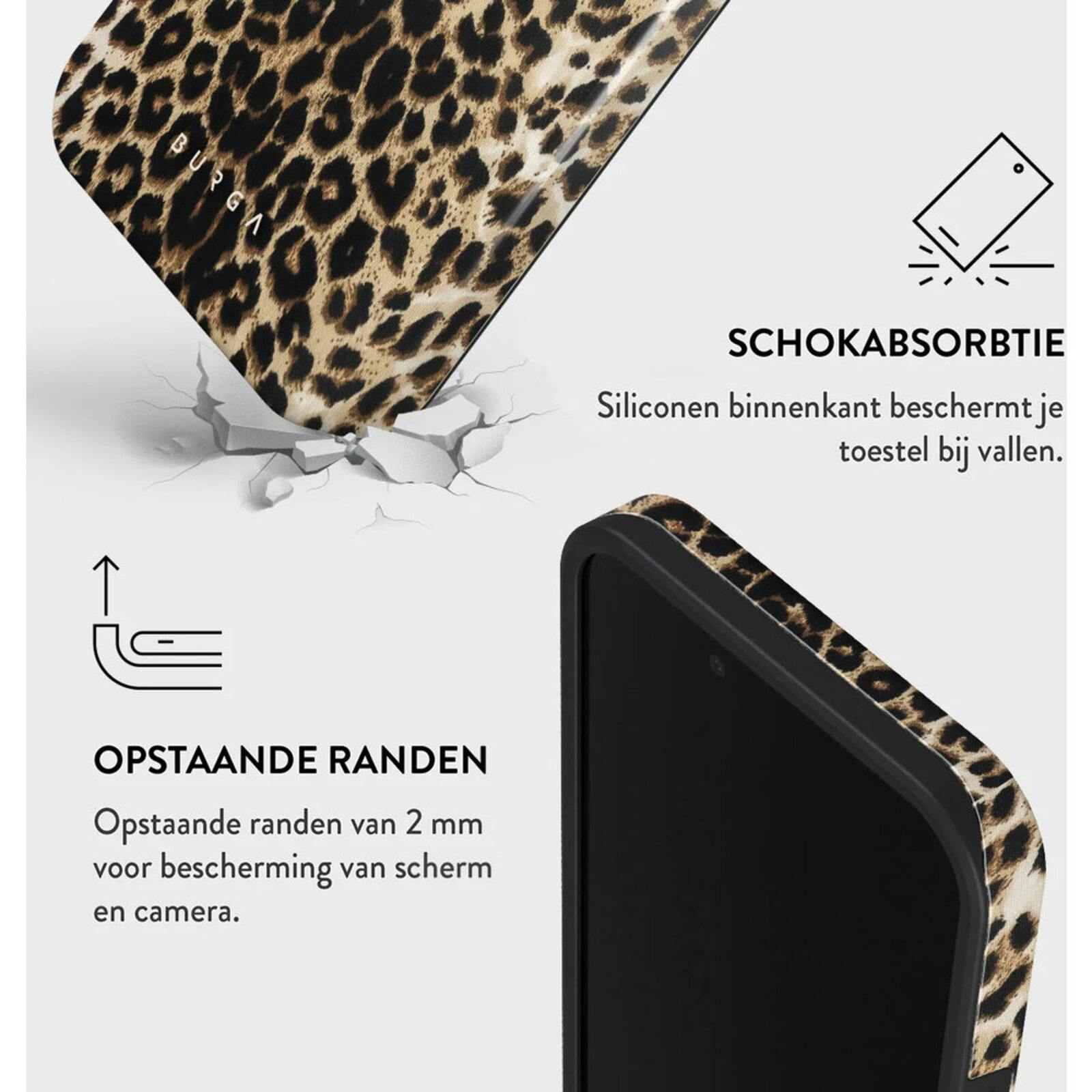 Burga iPhone 16e Hoesje Leopard