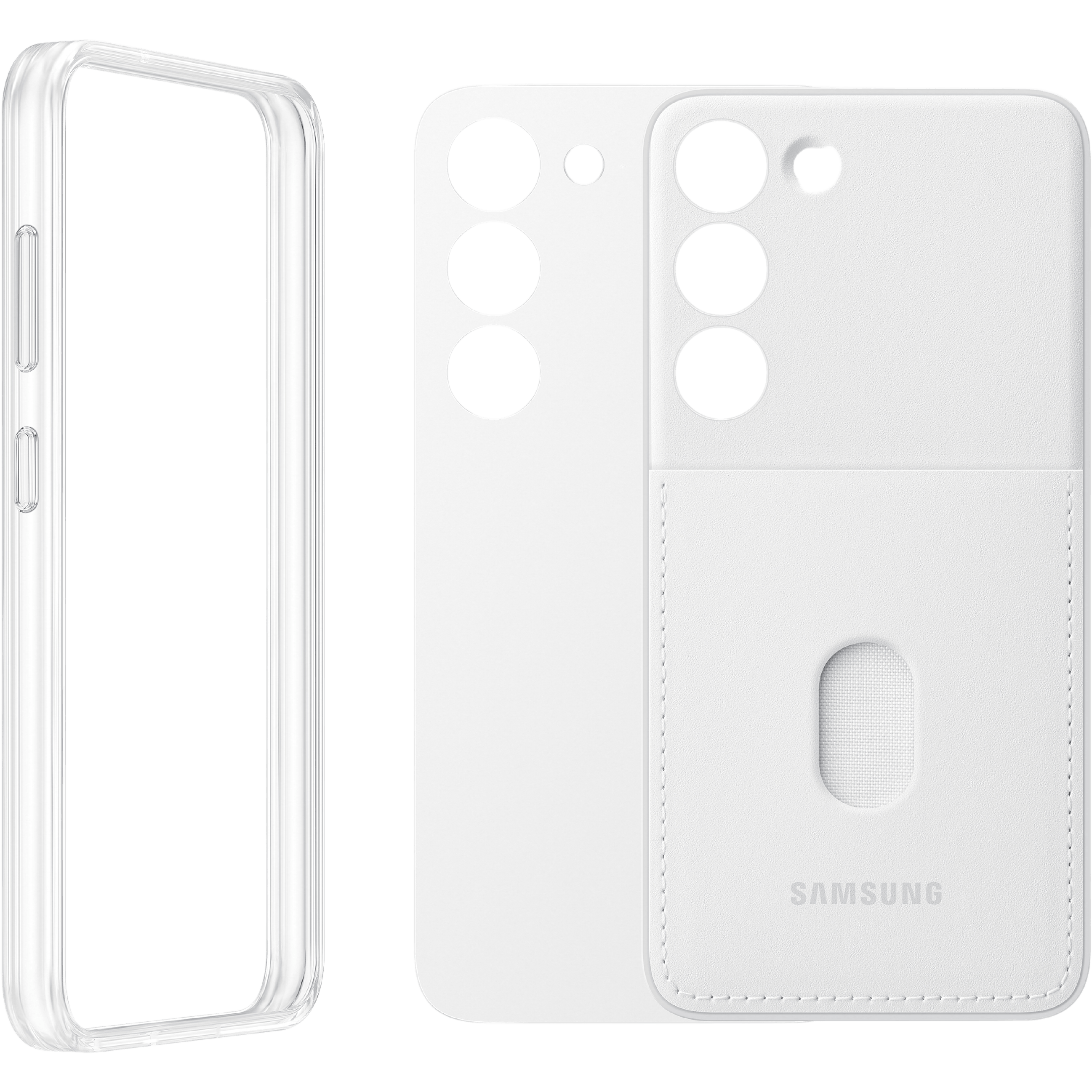 Samsung Galaxy S23 Frame Case Wit - Achterkant