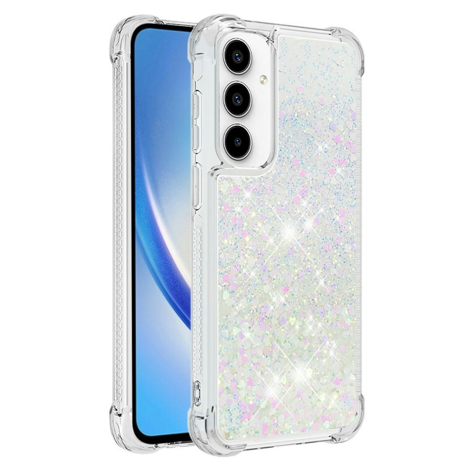 CaseBody Samsung Galaxy A37 Glitz Beschermhoesje Transparant