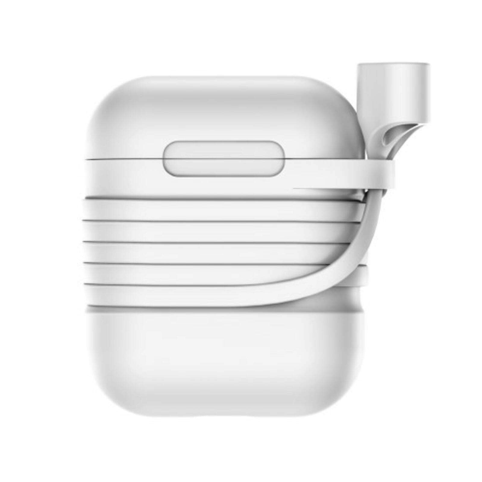Baseus Luxe AirPods 1/2 Case met Anti-Lost Strap Grijs