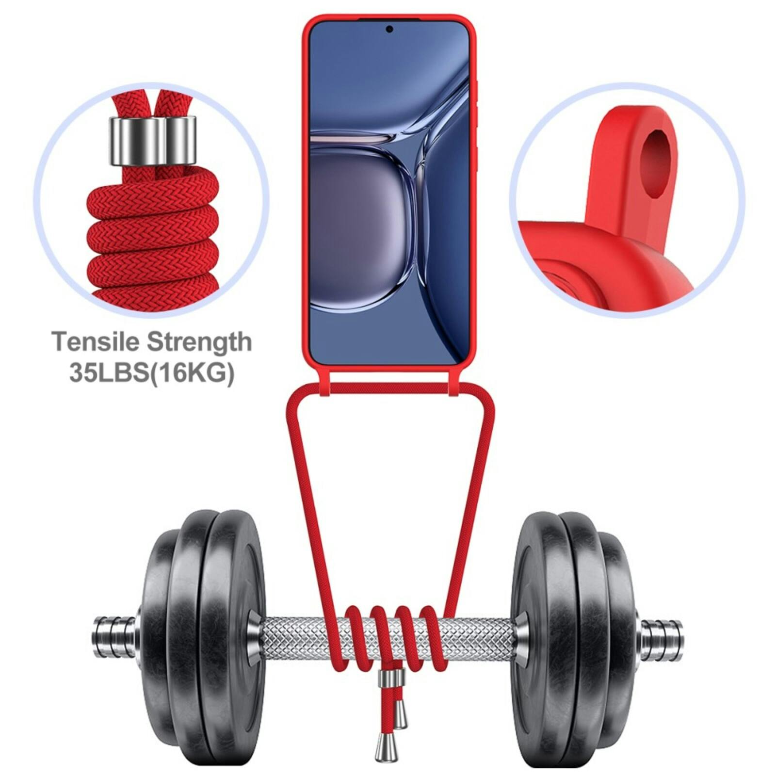 CaseBody Samsung S25 Koordhoesje met Kaarthouder Rood