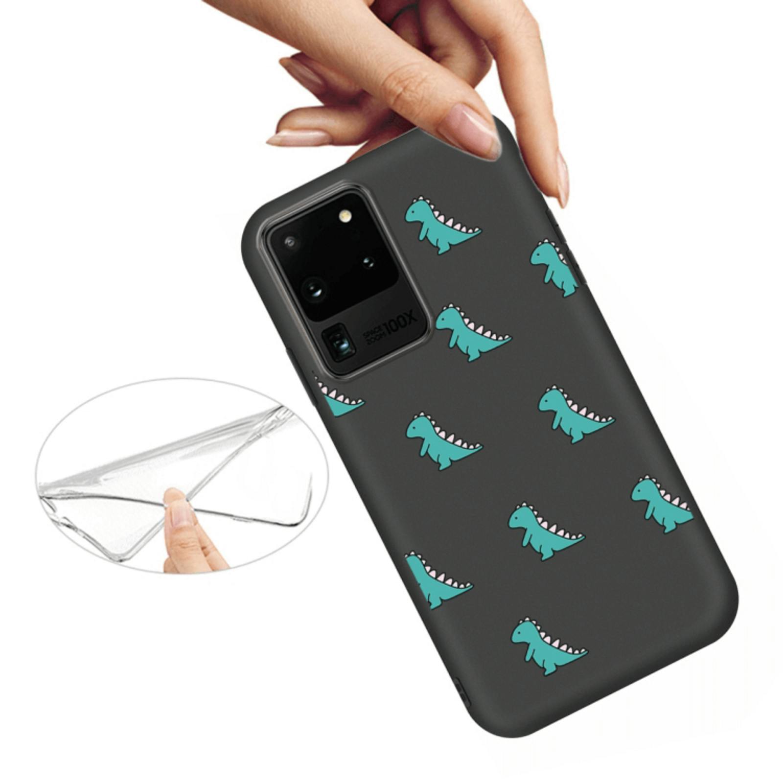 Mocaa Samsung Galaxy S20 Ultra Dino Case Zwart