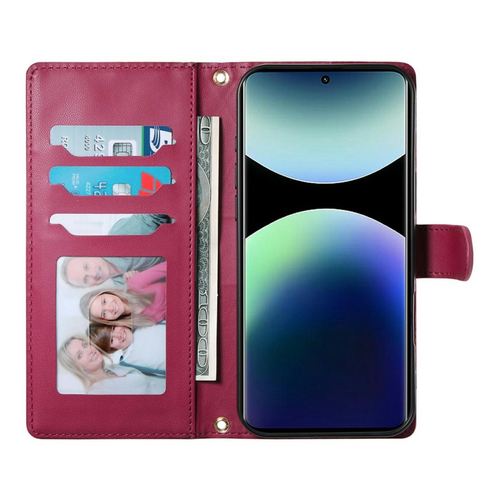 Comfycase Xiaomi Redmi Note 15 Pro 5G Bookcase met Koord Rood