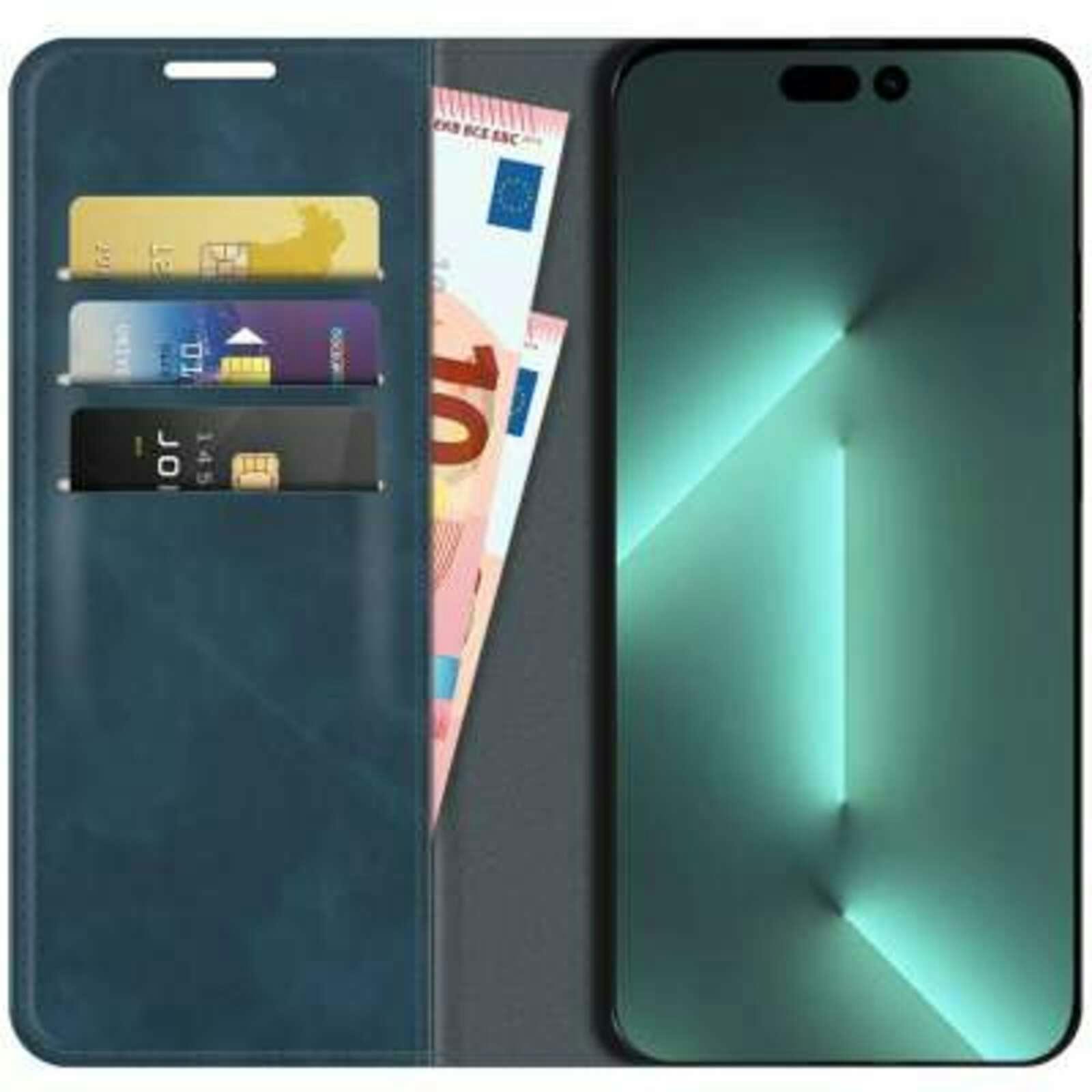 Just in Case iPhone 14 Pro Portemonnee Hoesje Blauw