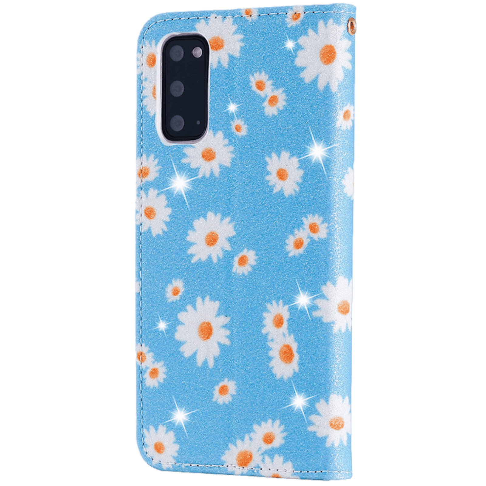 Comfycase Samsung Galaxy S20 Daisy Hoesje Blauw