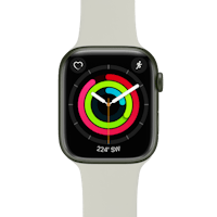 Swipez Apple Watch Siliconen Bandje Gebroken Wit - Voorkant