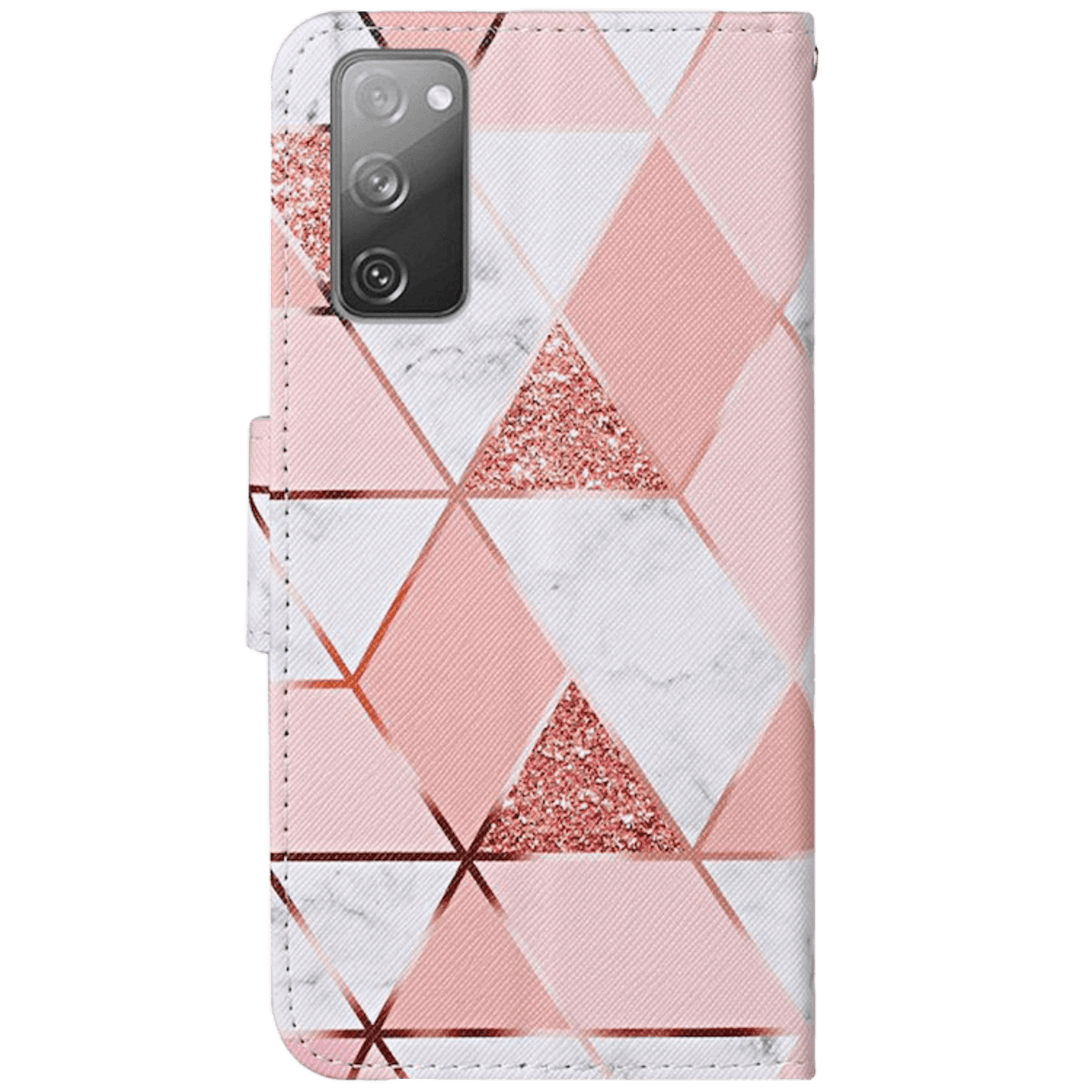 Mocaa Samsung Galaxy S20 FE Stone Grain Bookcase Hoesje Meerkleurig