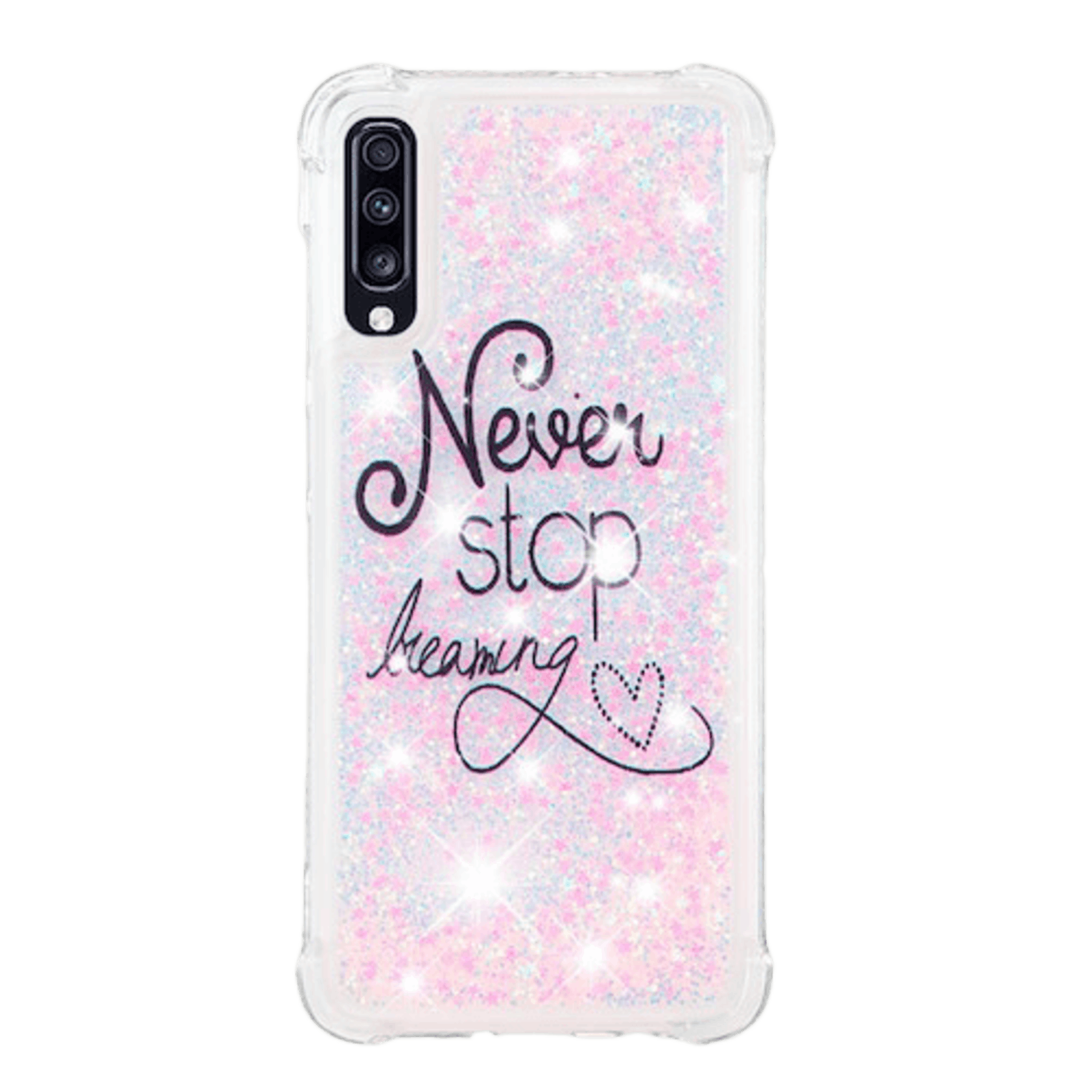 Mocaa Samsung Galaxy A70 Shockproof Hoesje Never Stop Dreaming Meerkleurig