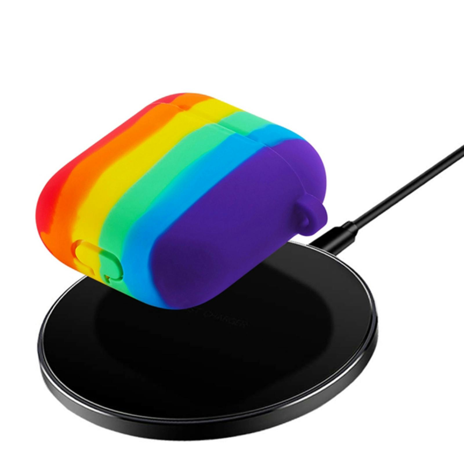 Mocaa AirPods 1/2 Beschermhoesje Regenboog Design Meerkleurig