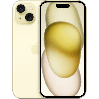 Apple iPhone 15 Yellow - Voorkant & achterkant