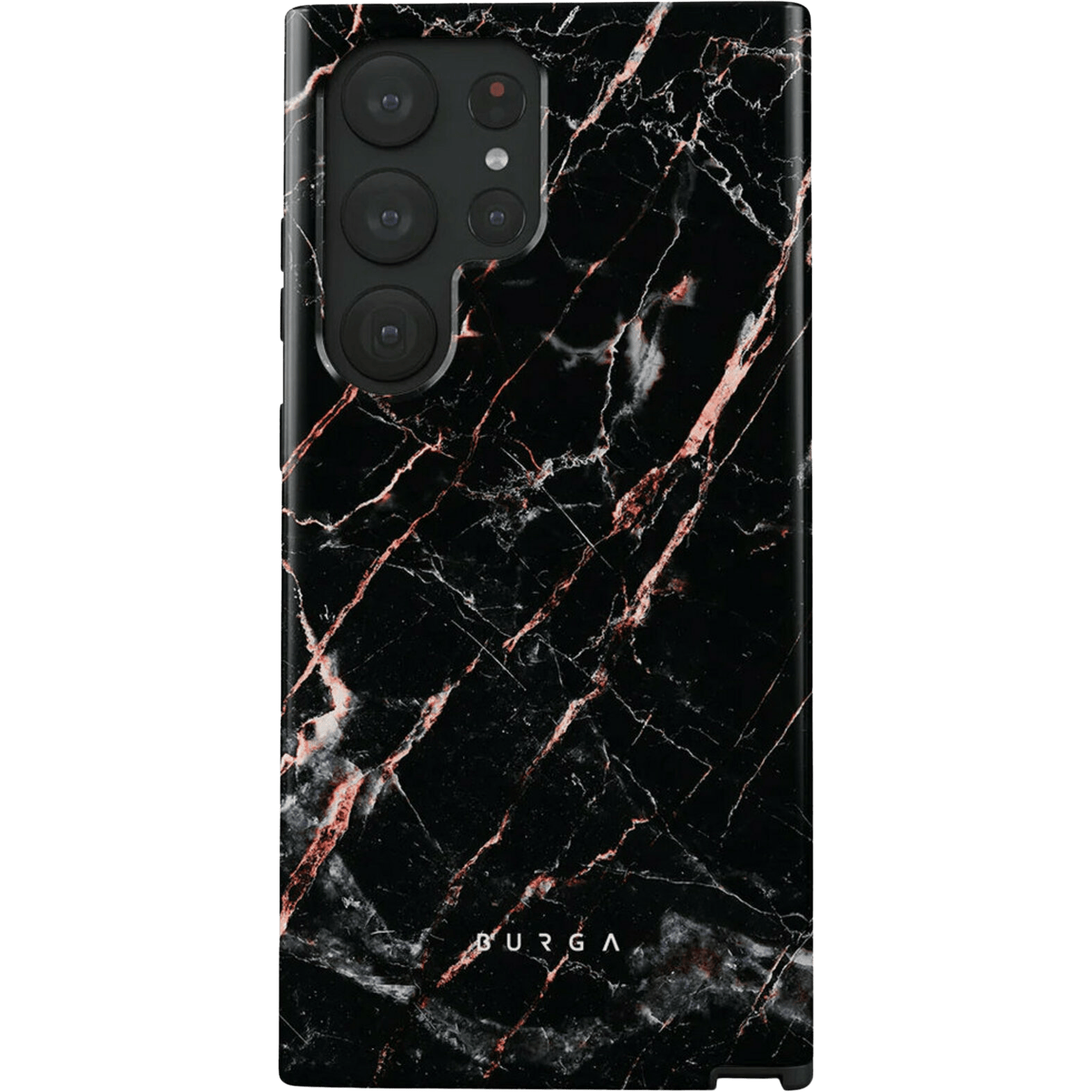 Burga Galaxy S23 Ultra Hoesje Rose Gold Marble - Achterkant