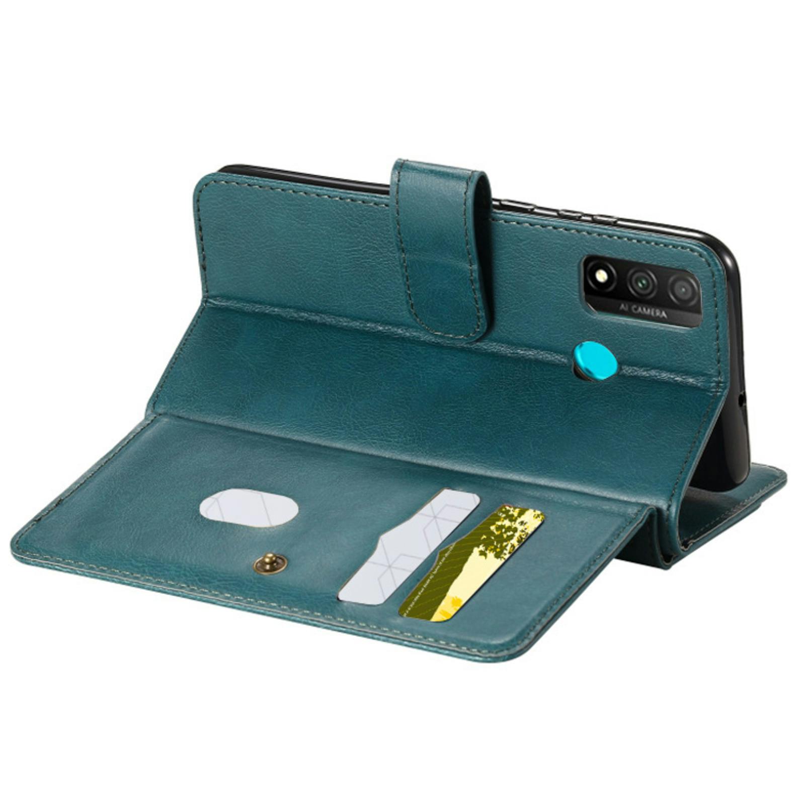 TwoTone Huawei P Smart 2020 Luxury Wallet Groen