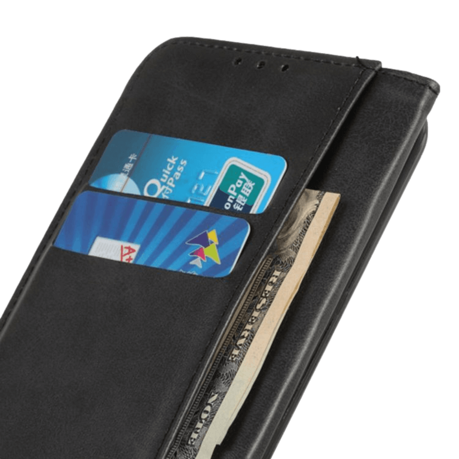 CaseBody iPhone 11 Pro Real Leather Wallet Hoesje Zwart