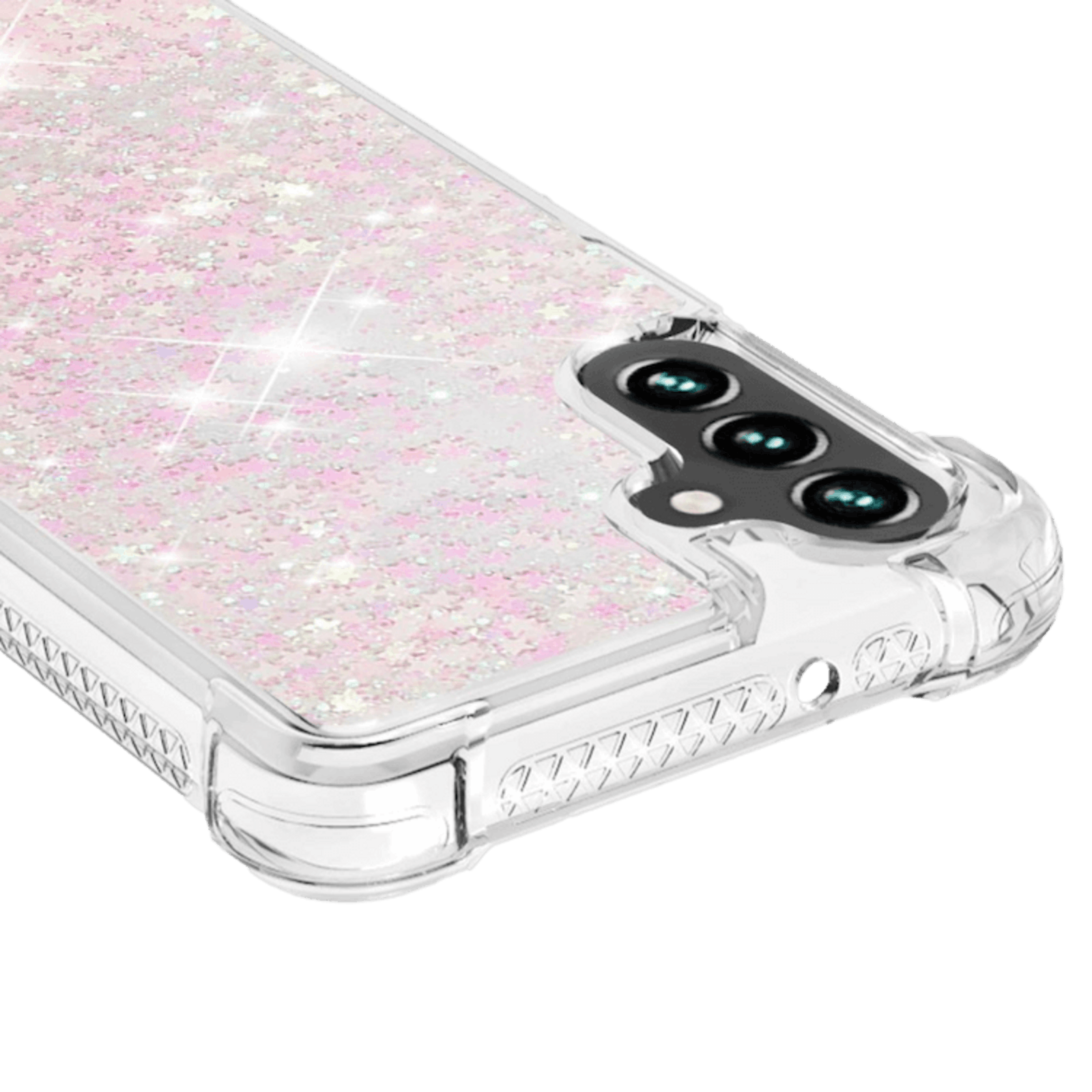 Mocaa Samsung Galaxy A54 Valbestendig Glitter Hoesje Roze