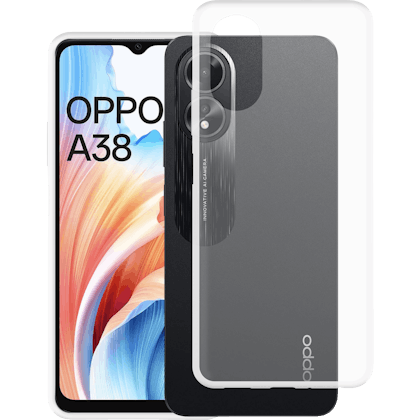 Just in Case OPPO A18/A38 Siliconen (TPU) Hoesje Transparant - Voorkant