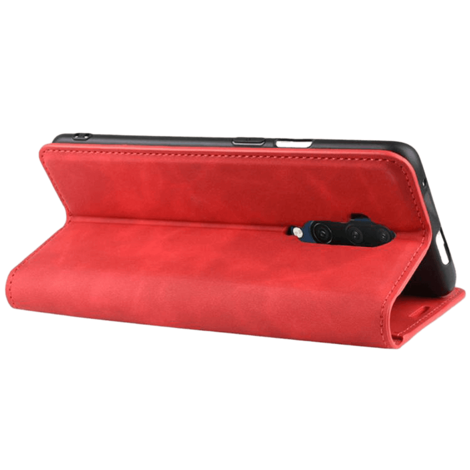 Mocaa OnePlus 7T Pro Magnetisch Slim Fit Bookcase Hoesje Rood