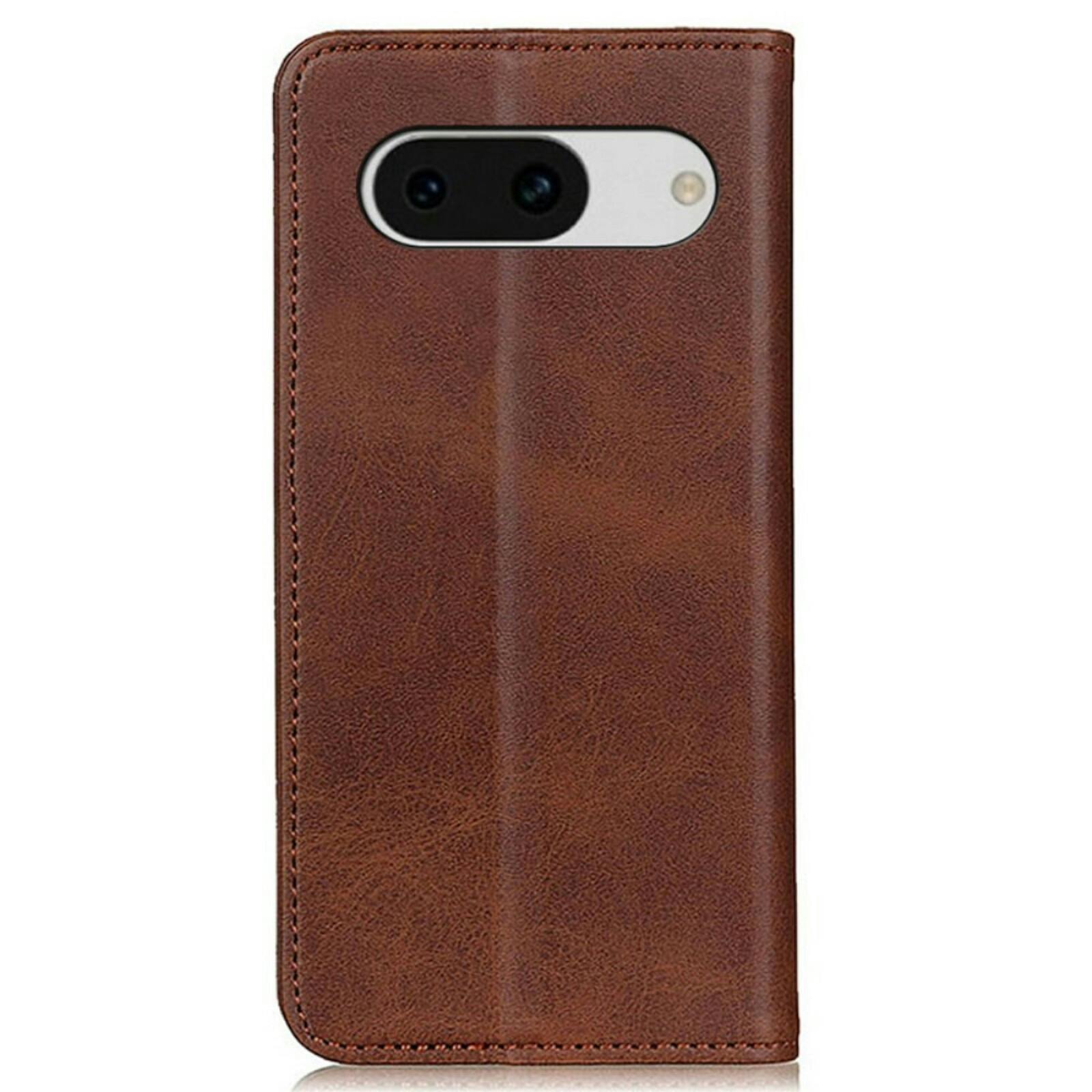 CaseBody Google Pixel 8a Real Leather Wallet Hoesje Bruin
