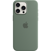 Apple iPhone 15 Pro Max MagSafe Siliconen Hoesje Groen - Voorkant