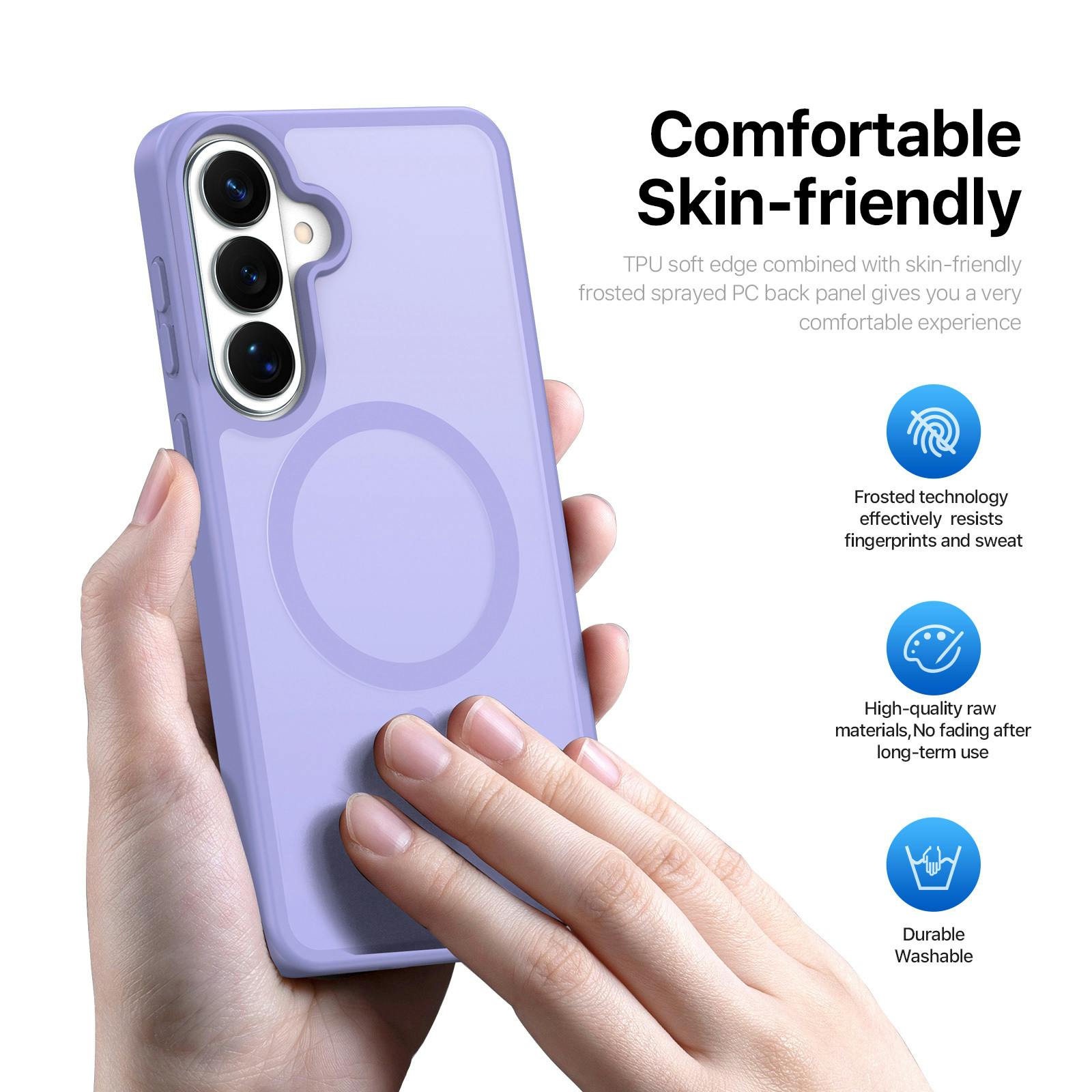 DUX DUCIS Samsung Galaxy S26 Magnetic Mat Hoesje Paars