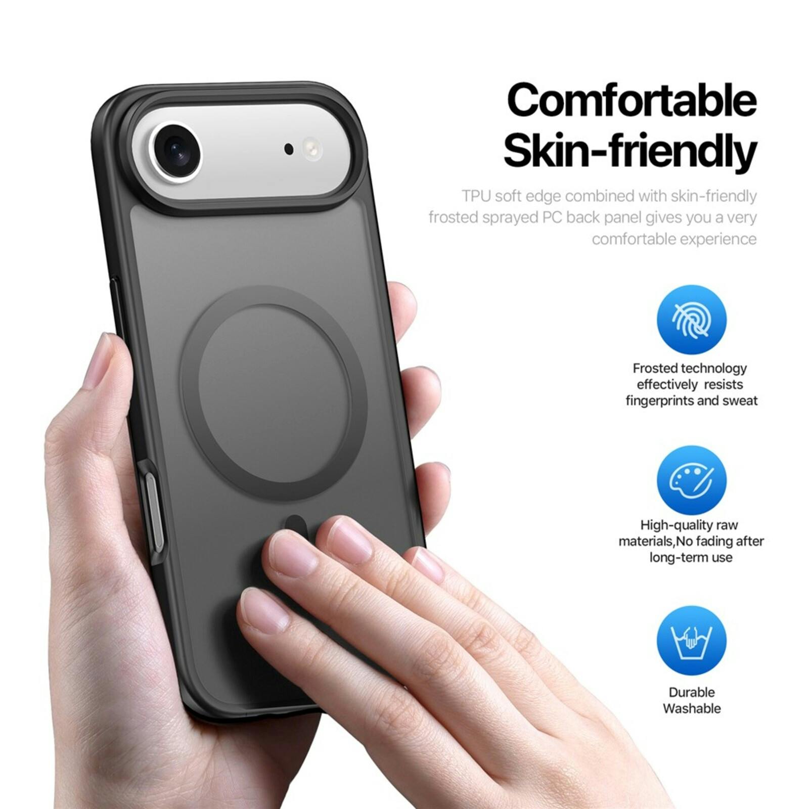 DUX DUCIS Apple iPhone 17 Air Mat MagSafe Hoesje Zwart